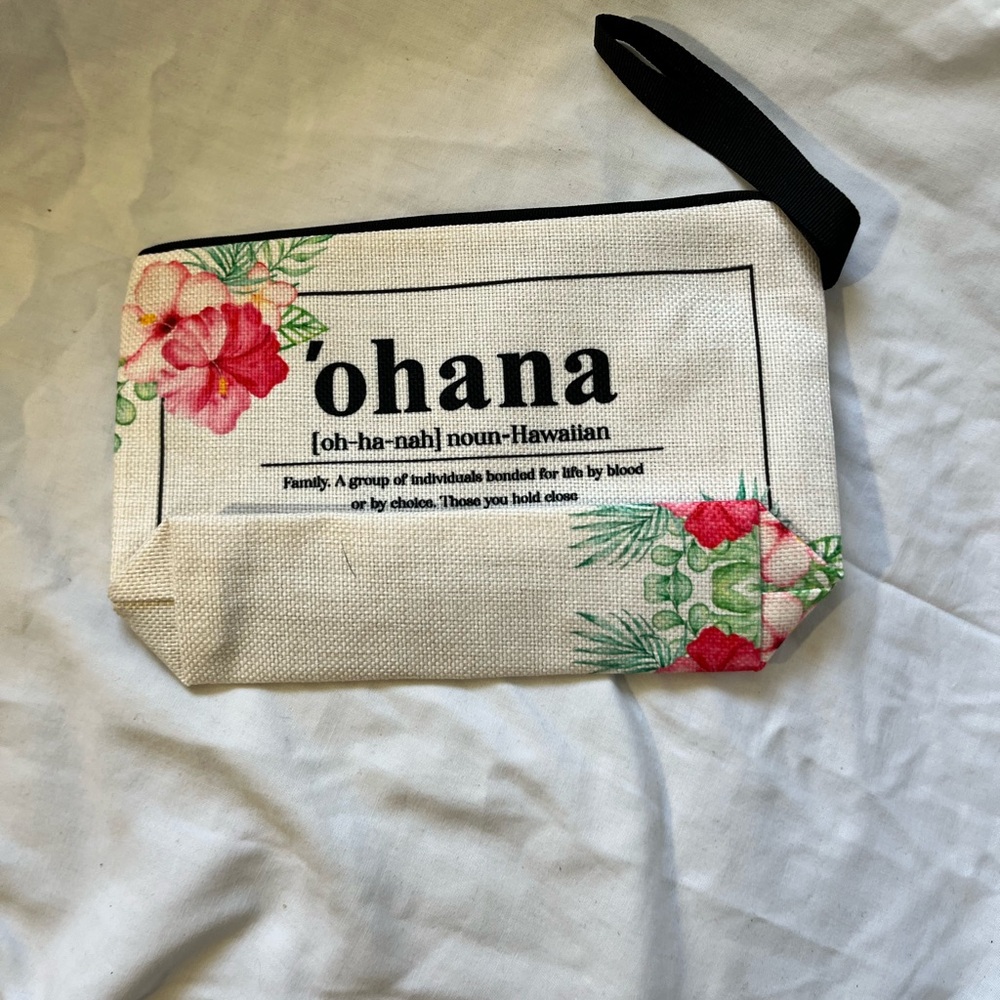 Floral 'Ohana Canvas Pouch